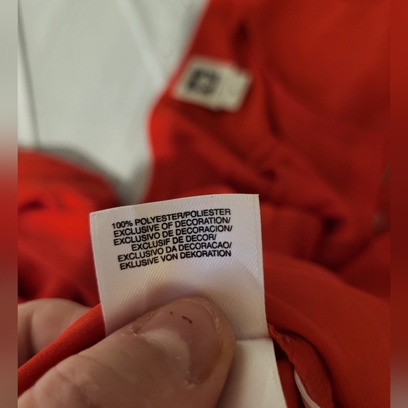 Anne Klein Red Blouse, Size Medium - Picture 4 of 6